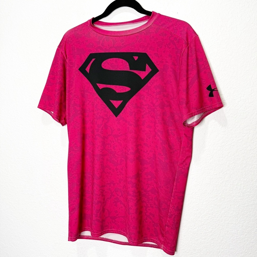 Under Armour Superman Logo Alter Ego Compression Heat Short Sleeve Shirt XL